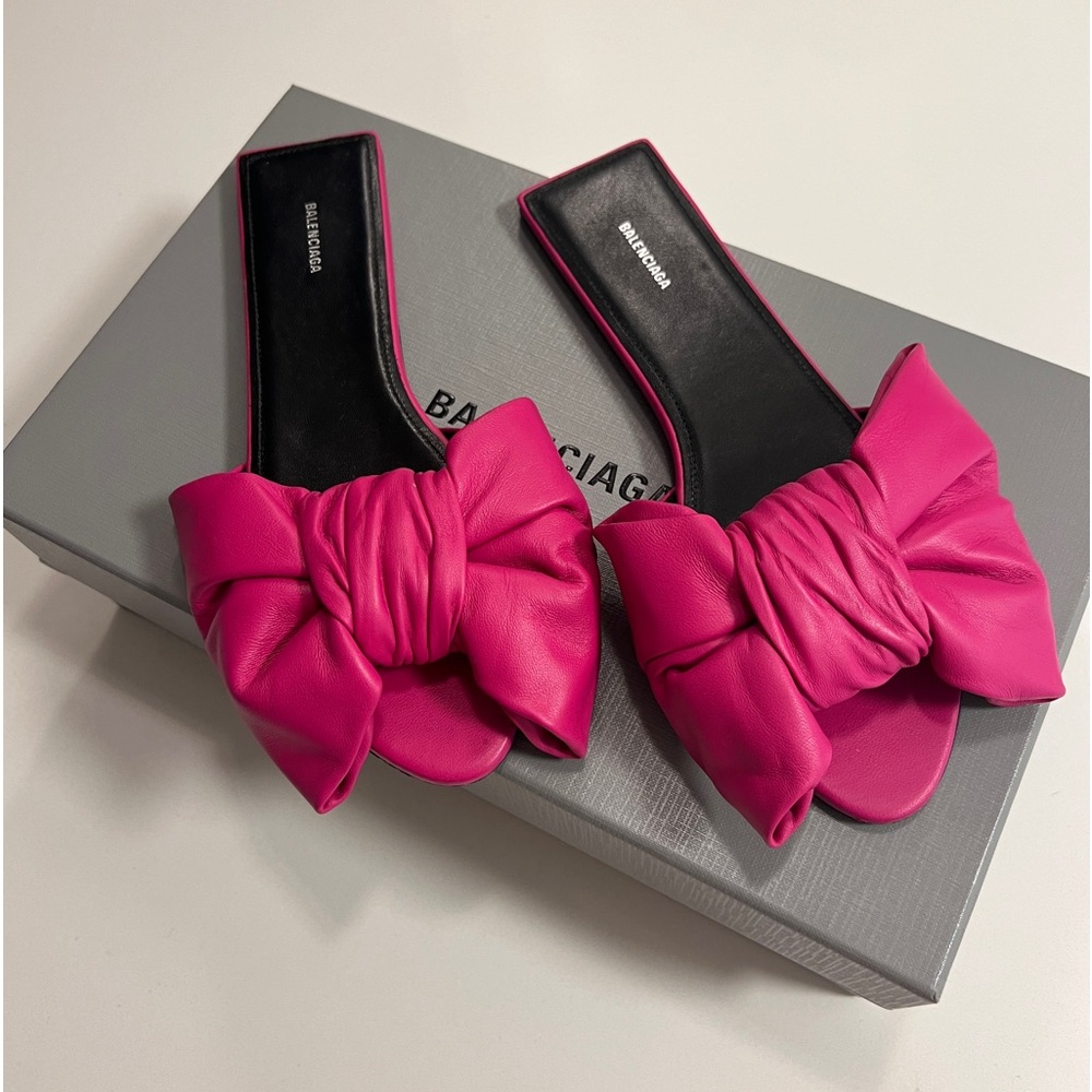 Balenciaga Bow Mule Magenta Pink